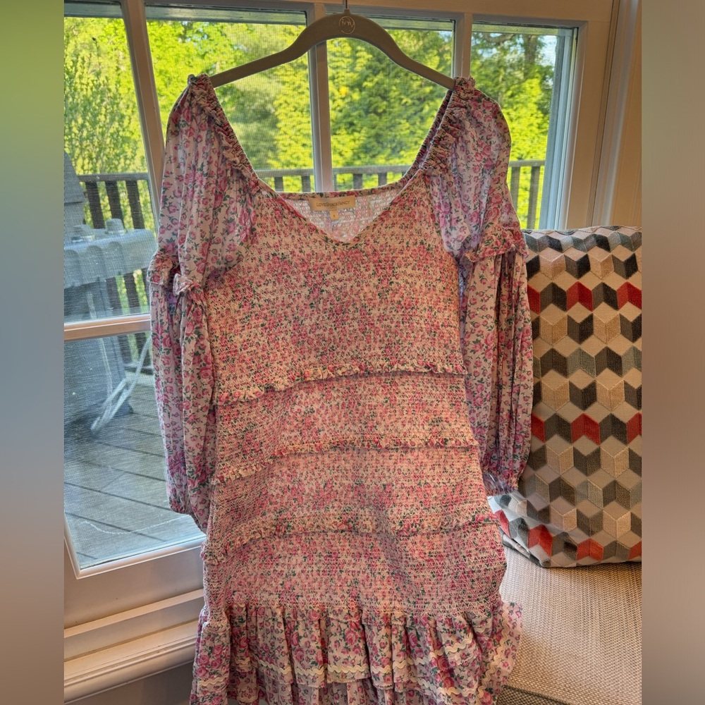 LoveShackFancy floral long sleeve dress